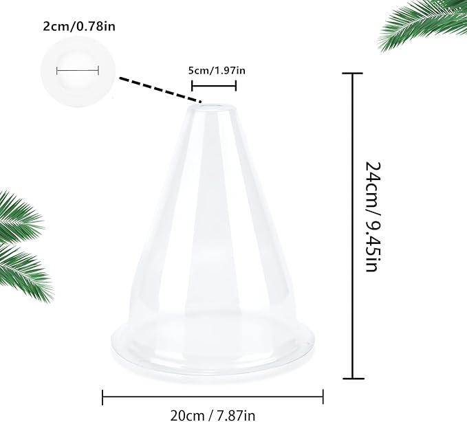 【24 Pieces】 Garden Cloches for Plants, Plant Cover Plant Protectors Transparent Bell Jar Cloches