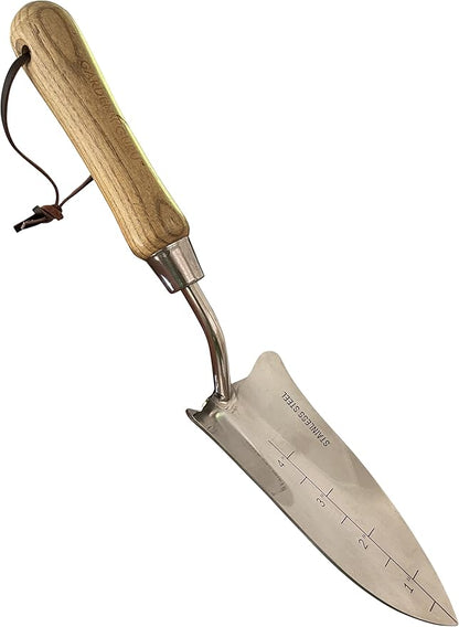 Garden Guru Eco Transplanter Trowel Shovel- 100% Recycled Stainless Steel - Rust Resistant - FSC