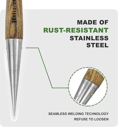 2024 New Upgrade Hand Dibber with 5 inches Measuring Scale, Easy to Grip L-Shaped Wood Handle