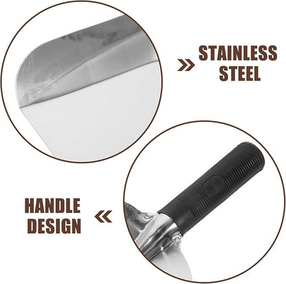 Kisangel Stainless Steel Square Shovel Small Gardening Hand Shovel Garden Hand Trowel Gardening
