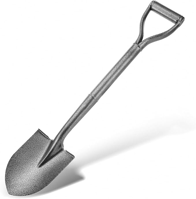 All Metal Shovels for Digging Gardening - 30in Small Shovel Spade with Short D Handle and Steel