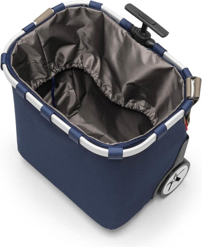 reisenthel carrycruiser Dark Blue - Portable Shopping Trolley with Sturdy Aluminum Frame, Shoulder