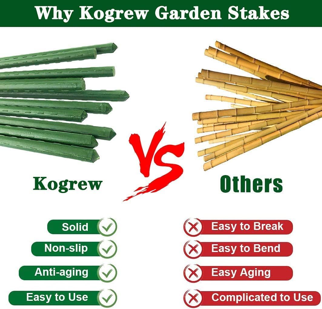 6Ft 72inch Garden Stakes Sturdy Plant Sticks Support Tomato Stakes for Vegetable,Pack of 20
