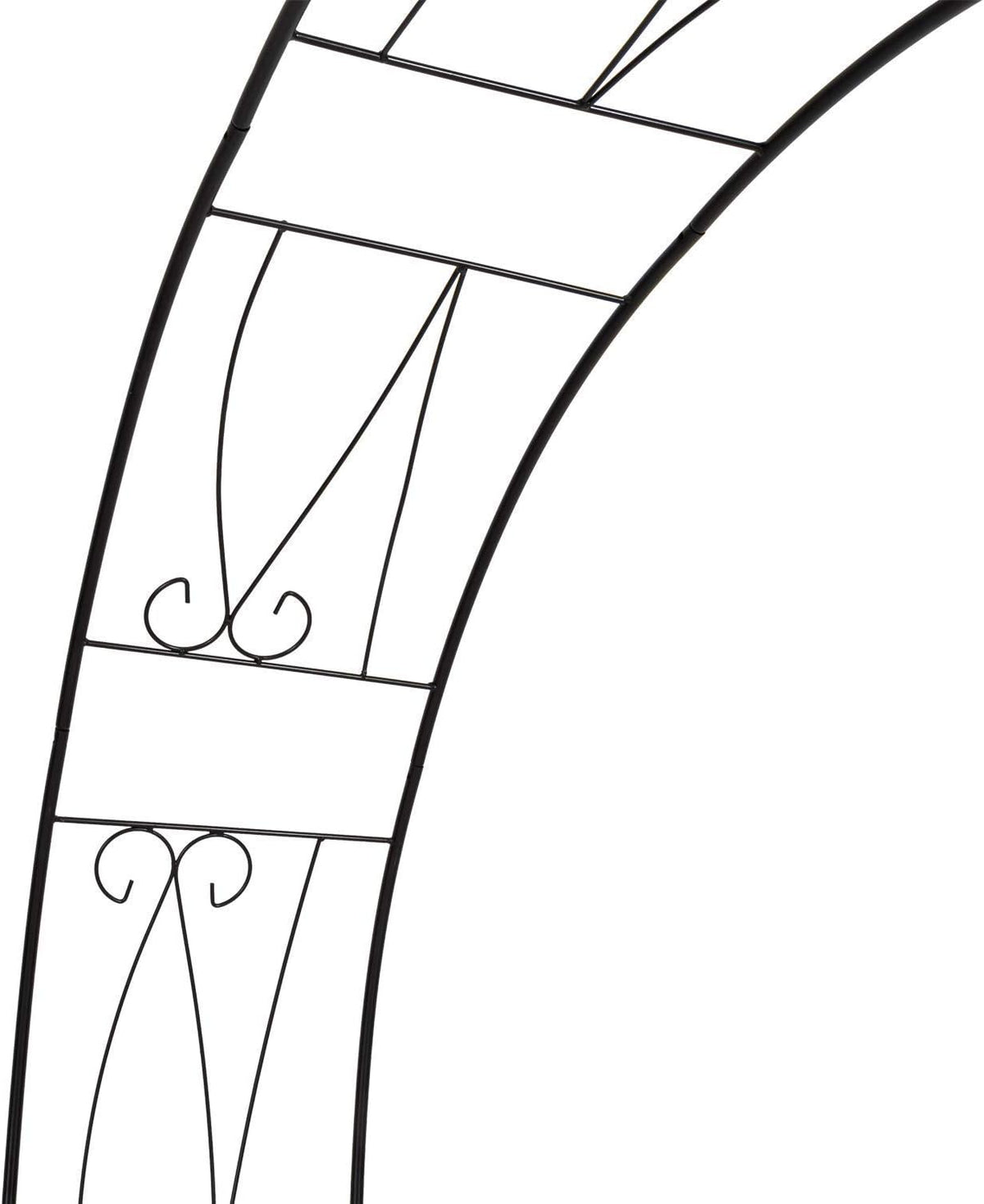 Metal Garden Arbor - 7'7"H x 3'11"W Outdoor Steel Arch Pergola Arbor for Climbing Plants Wedding