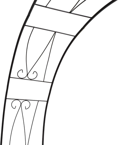Metal Garden Arbor - 7'7"H x 3'11"W Outdoor Steel Arch Pergola Arbor for Climbing Plants Wedding