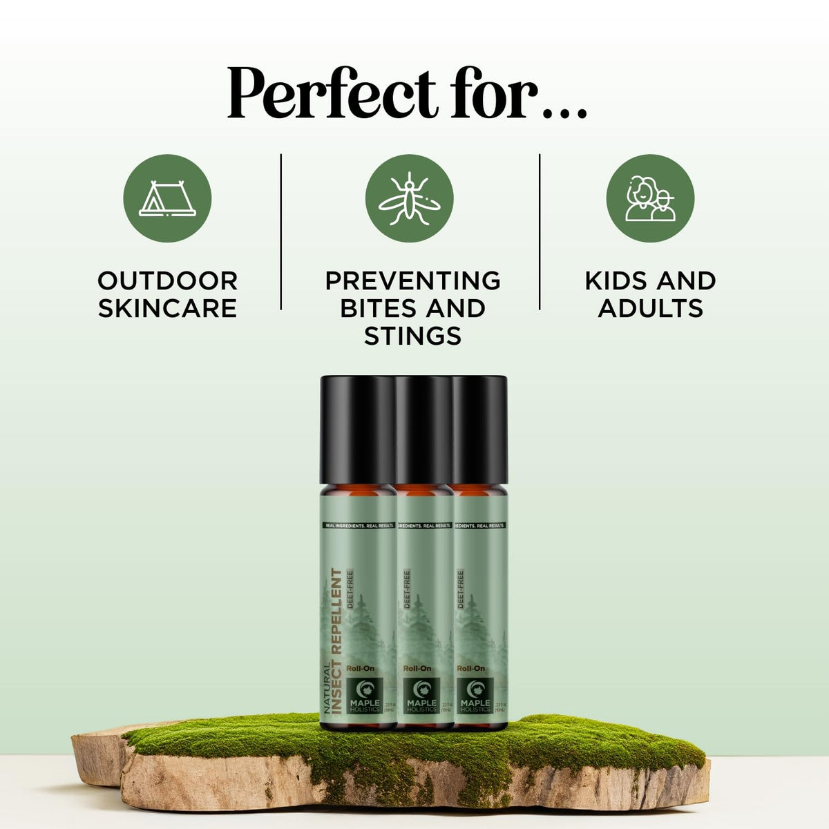 Natural Roll on Bug Repellent Stick - DEET Free Insect Repellent Stick for Kids & Adults for Ticks