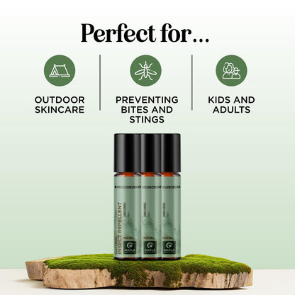 Natural Roll on Bug Repellent Stick - DEET Free Insect Repellent Stick for Kids & Adults for Ticks