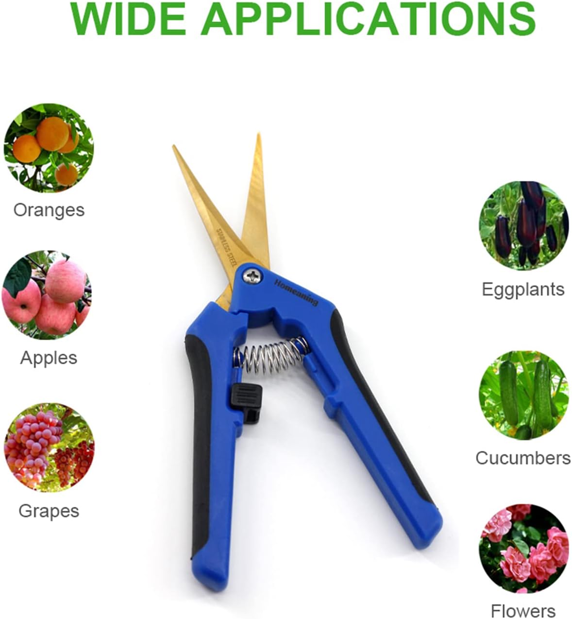 12 Packs Garden Pruning Shears with Curved Blades Trimming Scissors, Gardening Hand Pruning Snips