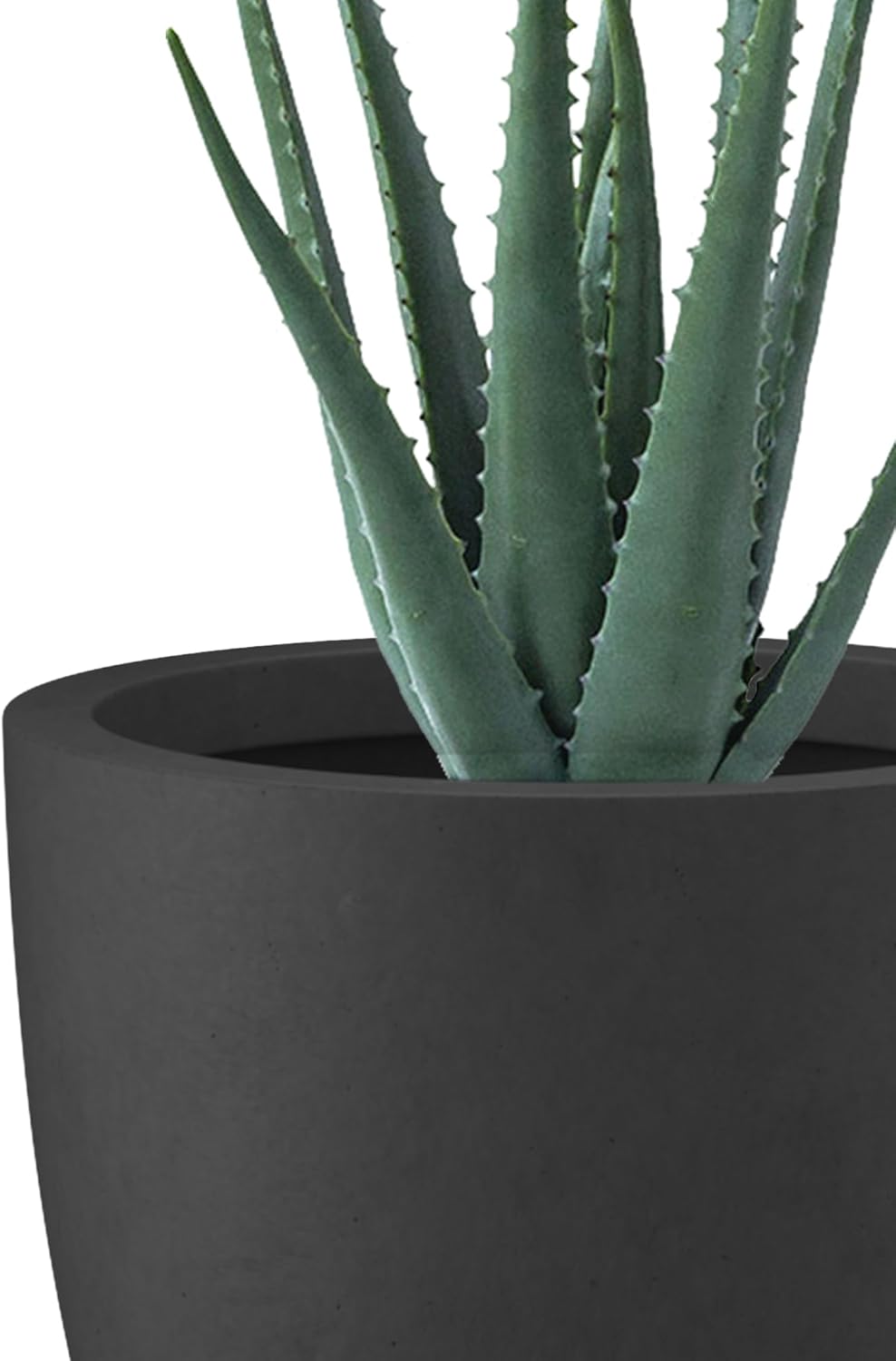 Kante 18",14",10" Dia Concrete Round Planters (Set of 3), Outdoor Indoor Large Planter Pots with