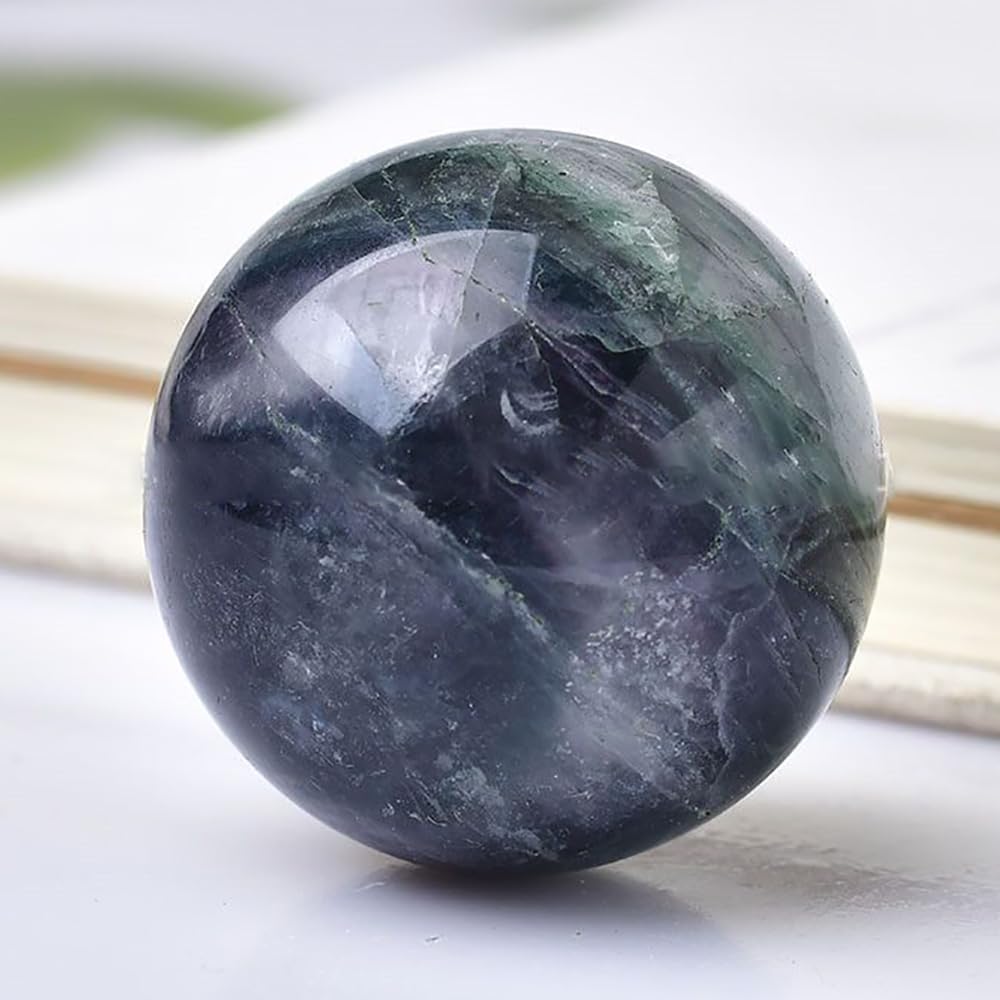 4-5CM/1.58-1.97inch Natural Fluorite Crystal Ball Hand Polished Fluorite Sphere Decorative Sphere