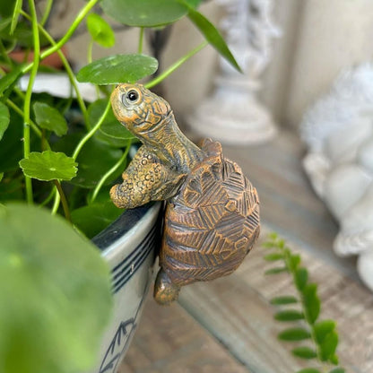 Banax Turtle Flower Pot Hanger, Resin Turtle Figurine, Cute Animal Hanging Resin Turtles Decor