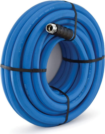 BluSeal Hot/Cold Water Rubber Garden Hose, 100% Rubber, Ultra-Light, Super Strong, 500 PSI, 50F to