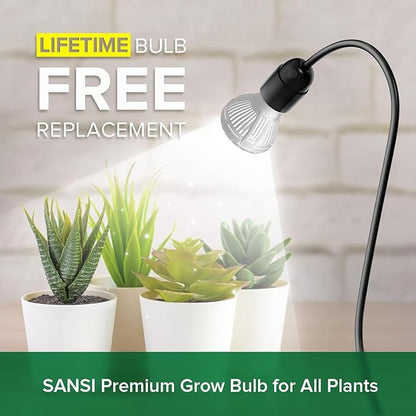 SANSI LED Grow Lights for Indoor Plants, Lifetime Free Bulb Replacement 150W Full Spectrum