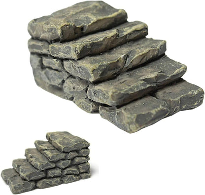 3 Pcs Miniature Resin Bridge Stair Stone Straight Bridge Stairs Stone Steps Garden Fairy Ornament