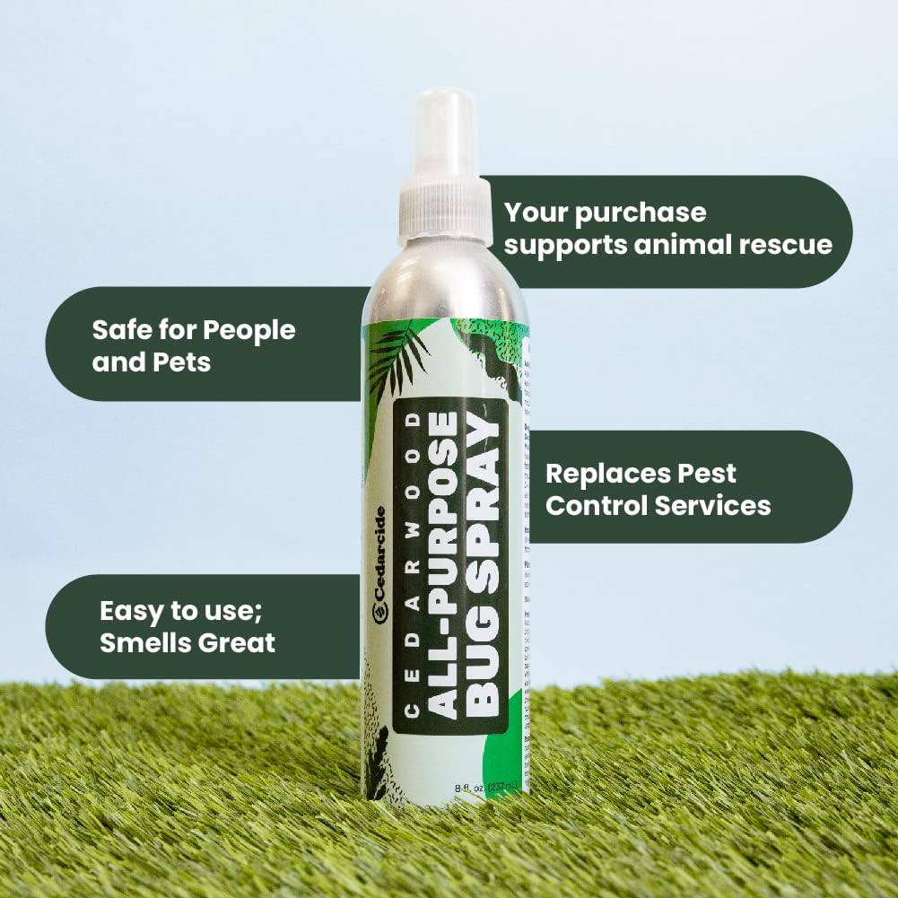 Cedarcide All-Purpose Bug Spray | Kill and Control Mosquitos, Fleas, Ticks, Ants | Made with