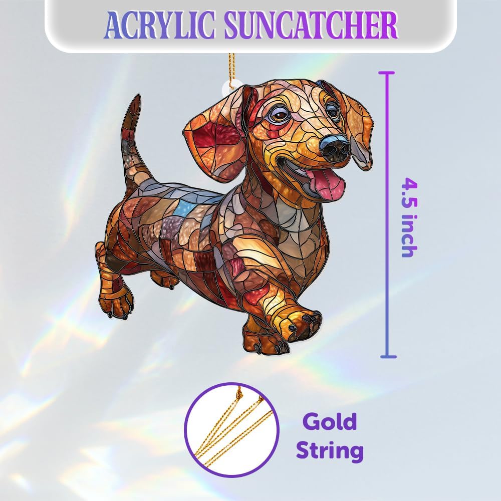 Acrylic Dog Christmas Ornament 2025 – Dachshund Gift for Lovers, Pet Memorial Keepsake, Cute Puppy