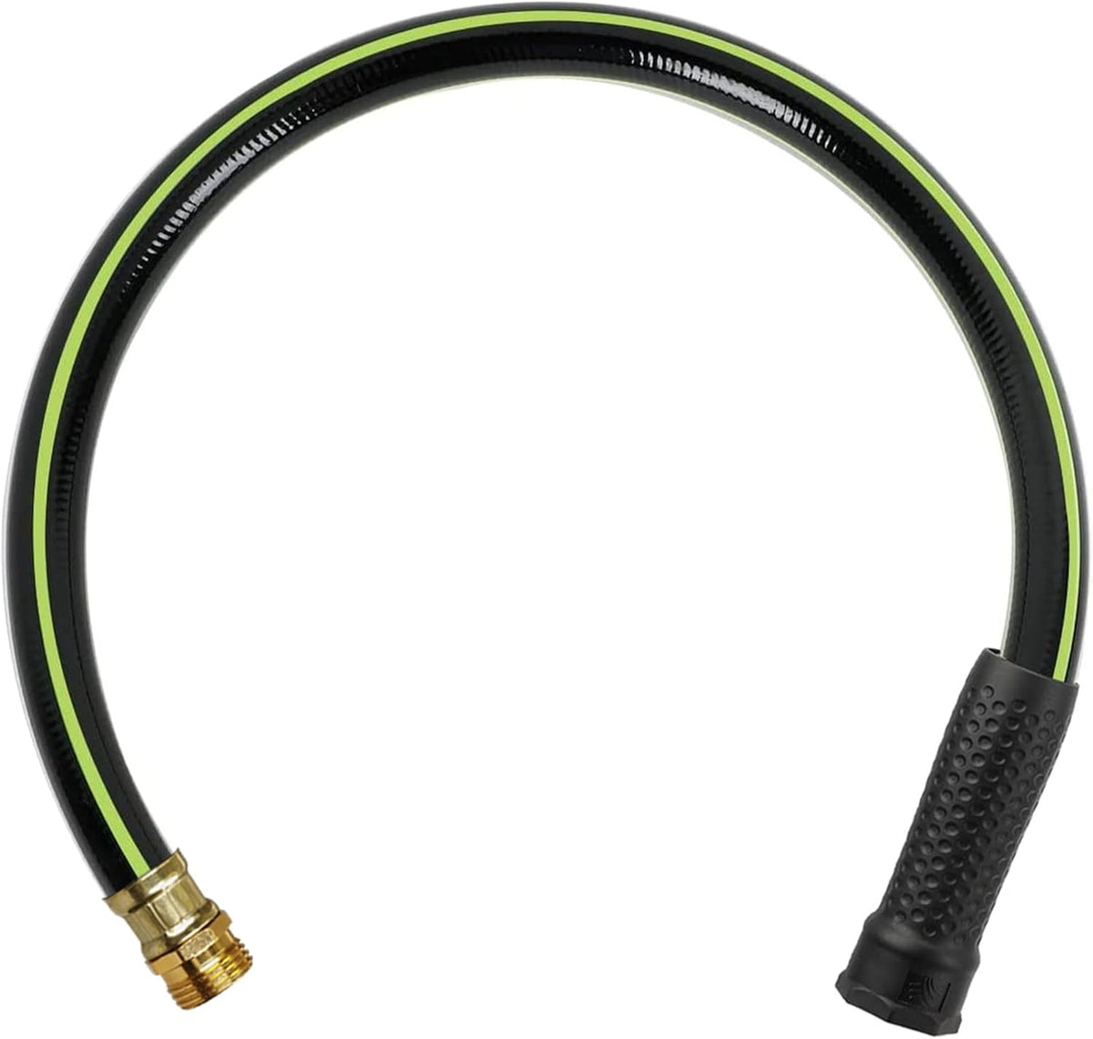 Worth Leader Short Garden Hose 3/4 in. x 2 ft. -Heavy Duty Durable Lightweight PVC Rubber Water