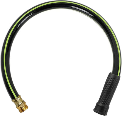 Worth Leader Short Garden Hose 3/4 in. x 2 ft. -Heavy Duty Durable Lightweight PVC Rubber Water