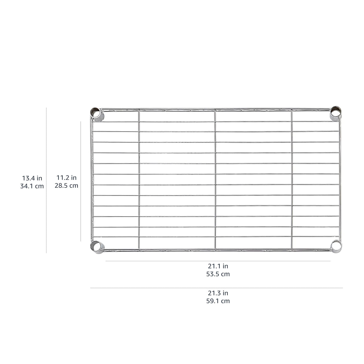 Amazon Basics 4-Shelf Steel Wire Storage Shelves for Garage, Adjustable Metal Shelving Unit, 200