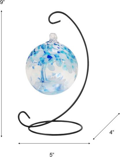 Dale Tiffany AC23215-D3 Rainbow Tree of Life Hand Blown Art Glass Ornament Witch Globe Gazing Ball
