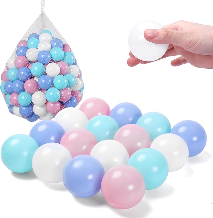 TRENDPLAY Plastic Balls for Ball Pits - Hollow Balls- Safe and Exciting Playtime - Perfect for Baby