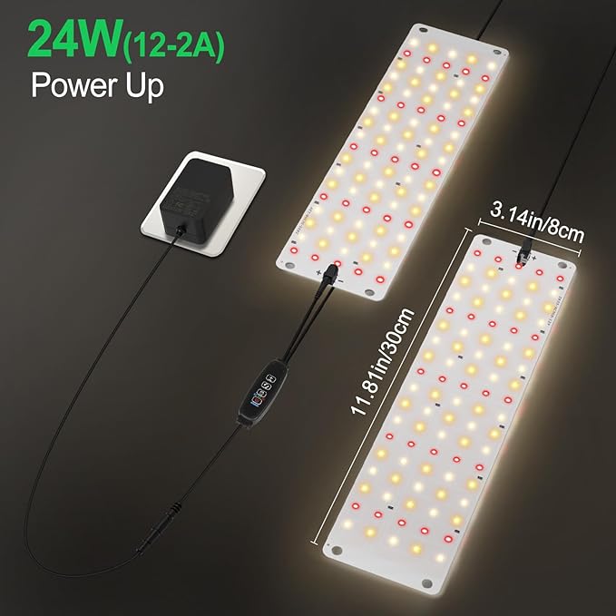 TONYFUL LED Grow Lights, 180 LEDs Plant Lights for Indoor Growing, 24W Premium Full Spectrum Grow