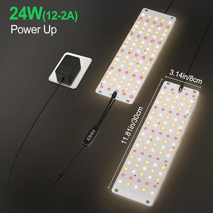 TONYFUL LED Grow Lights, 180 LEDs Plant Lights for Indoor Growing, 24W Premium Full Spectrum Grow
