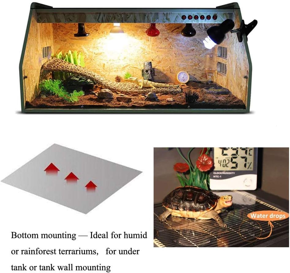 KABASI Reptile Heat Mats, 2nd-Gen 25W 16.5x8.7 inch Non-Adhesive Reptile Heating Pad with