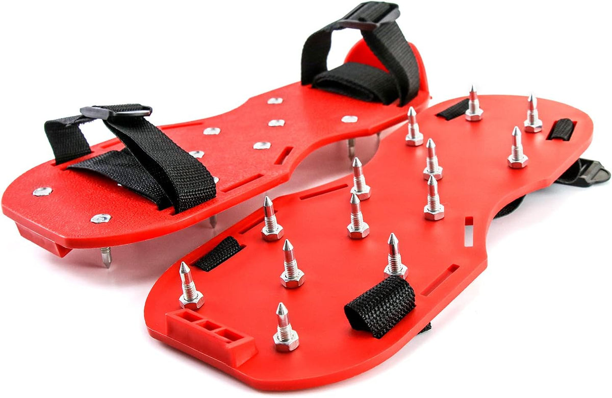 QWORK Gunite Spiked Shoes With 3/4” Short Spikes Perfect For Epoxy Floor, Overlays, Cover