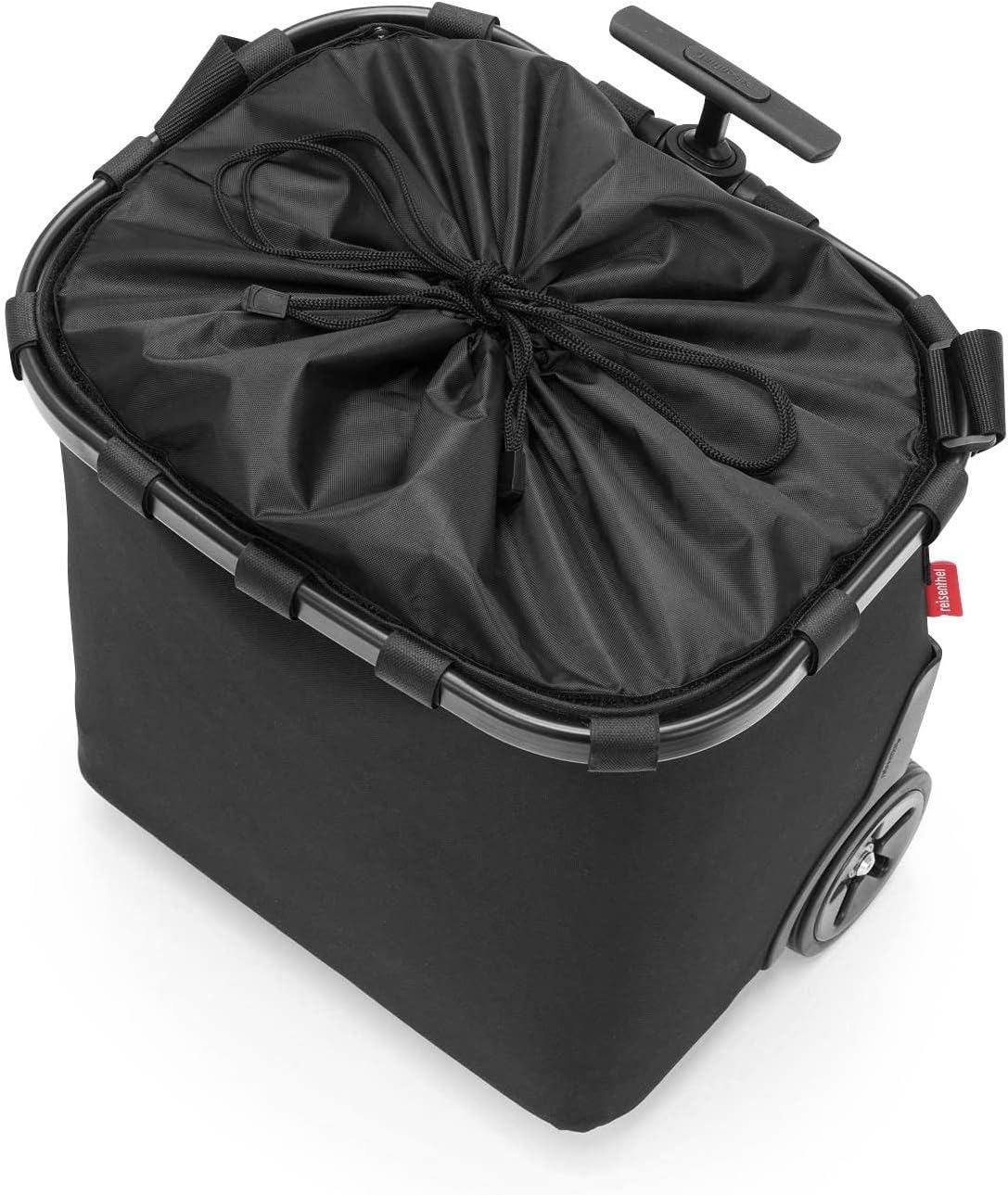 reisenthel carrycruiser Black Frame/Black - Portable Shopping Trolley with Sturdy Aluminum Frame