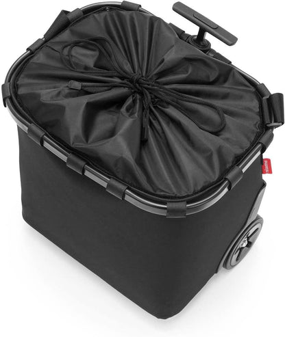 reisenthel carrycruiser Black Frame/Black - Portable Shopping Trolley with Sturdy Aluminum Frame