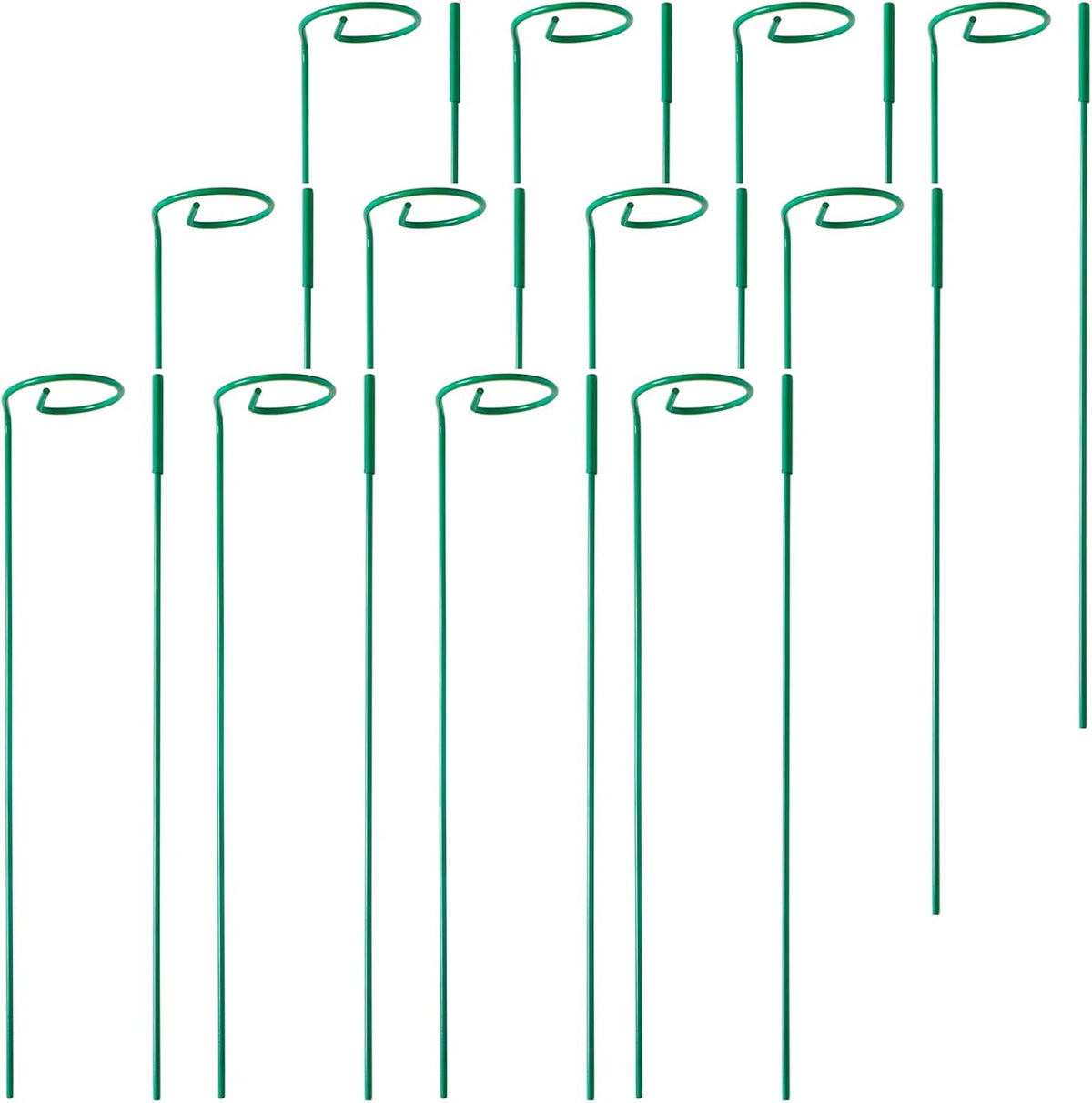 12 Pack Plant Stakes,Plant Support Stakes for Two Sizes(16 or 32 Inches),Plant Stakes for Outdoor