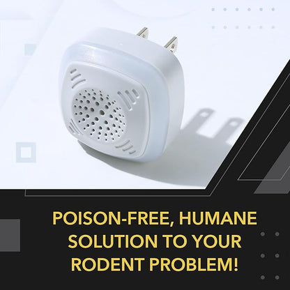 OWLTRA OW-5 Ultrasonic Rodent Repellers 4 Pack, Effectively Repel Rodents While 100% Silent & Safe