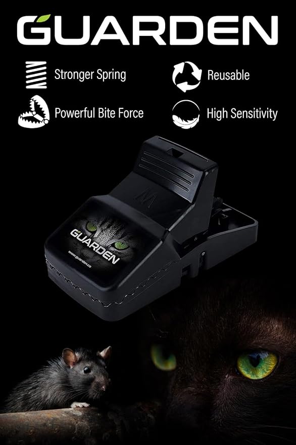 Rat Trap Six Pack - Indoor and Outdoor Traps for Mice, Voles, Rats, Chipmunks - Easy to Set