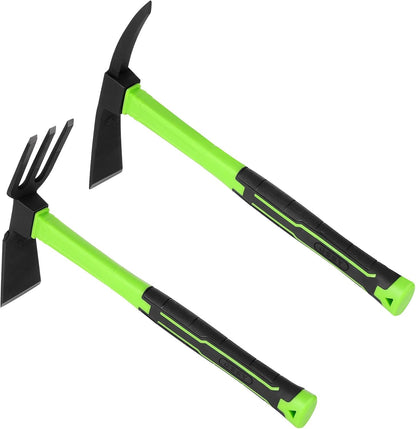 2pcs Pick Axes for Digging and No Installation Required Garden Hoe and Cultivator Hand Rake Garden