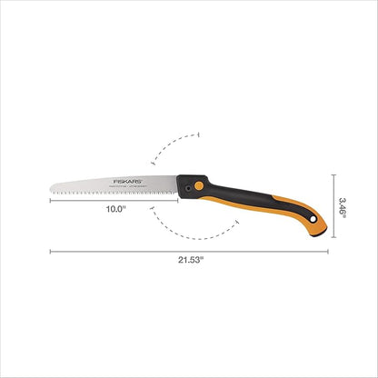 Fiskars Hand Saw, Folding Saw with Dual Position Locking Saw Blade for Overhand Cuts and Under Cuts