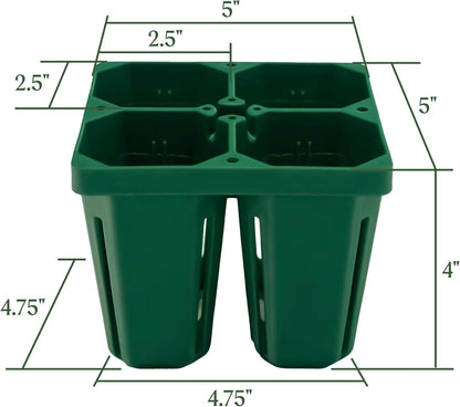 Vego garden Jumbo Seedling Trays Without Lids, 32 Pack Reusable Propagator Growing Starter Tray for