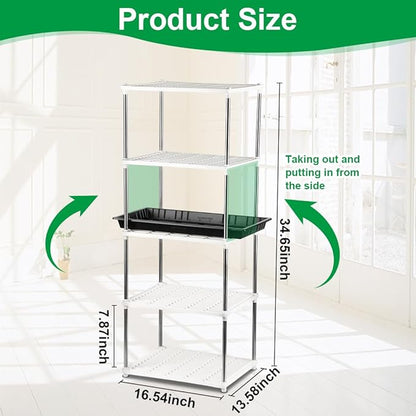5 Layer Sprouting Tray Storage Shelf, Plant Shelf Nursery Pot Seeding Tray Container Shelves