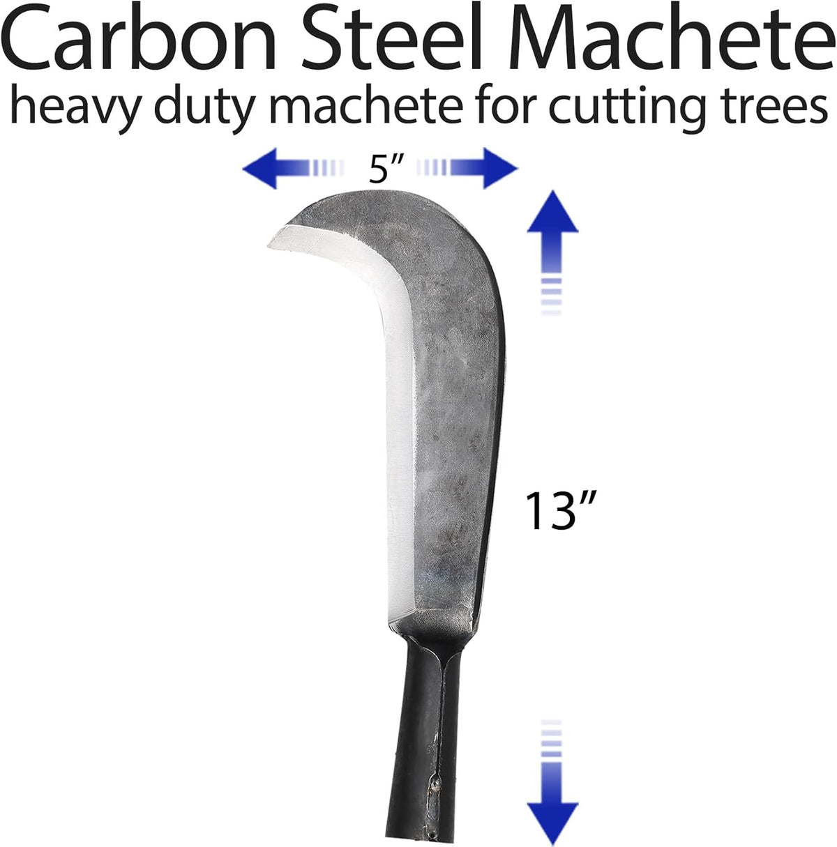 Sickle Garden Tool, Steel Billhook Machete Knife for Cutting Trees Heavy Duty, Hand Grass Weeding