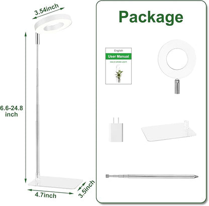 White Grow Lights for Indoor Plants Full Spectrum, 48 LEDs Plant Light for Indoor Plants, Height