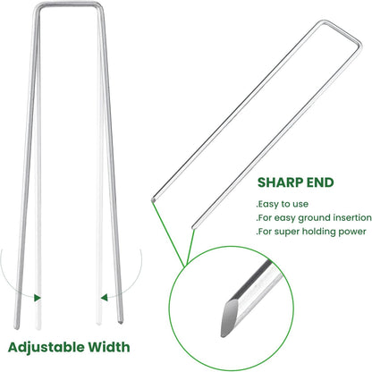 6 Inches Landscape Staples, Garden Stakes Securing Pegs for Securing Weed Fabric Landscape Fabric