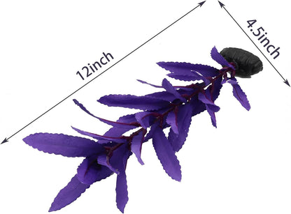 2-Pack 12 Inch Aquarium Silk Aquarium Plants, Artificial Plastic Plant for Small Tank, Goldfish