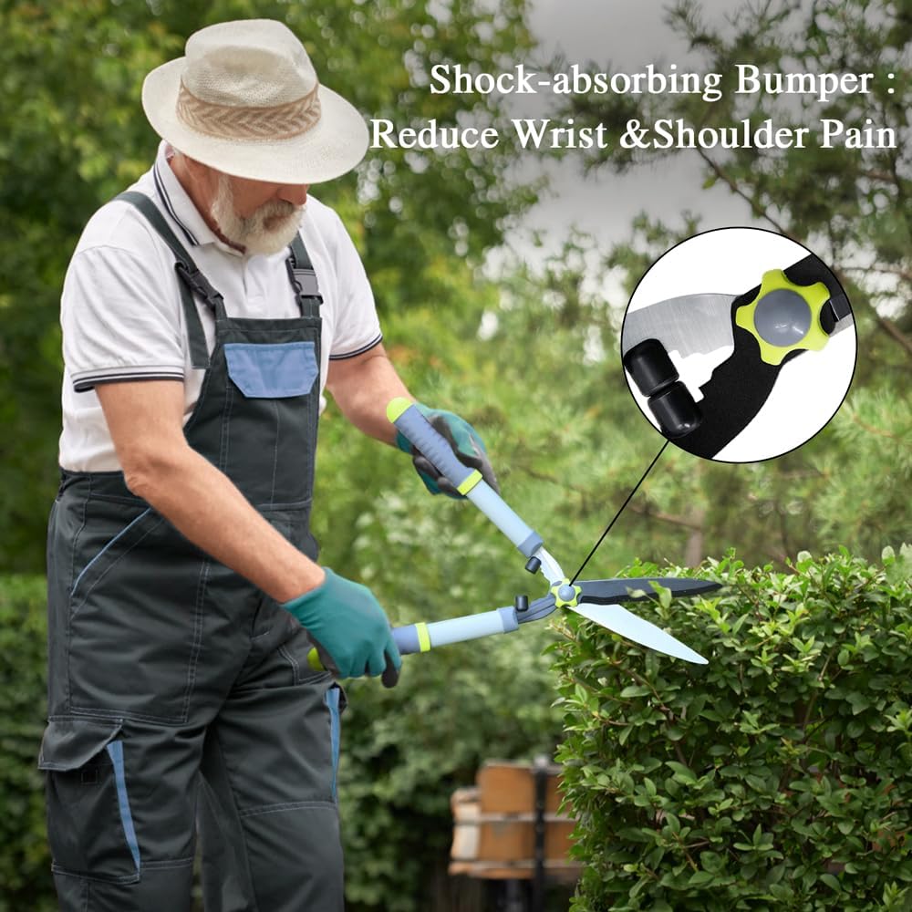 Garden Loppers Pruning Shears, Updated 3PCS Hedge Clippers Combo Set, Branch Cutter with Compound