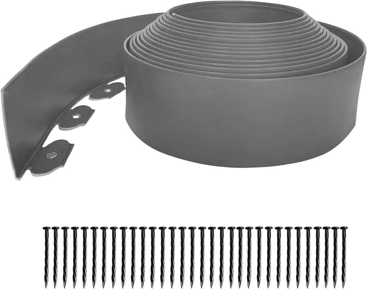 Garden Edging,33ft Landscape Edging Borders Garden Border Edging【4 INCH Hight】 Flexible Lawn Edging