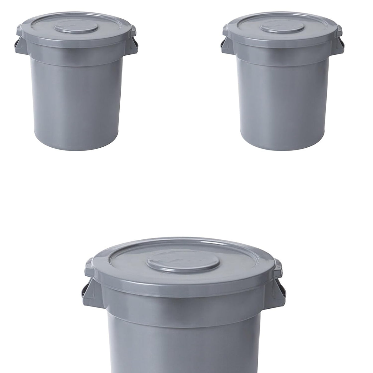 PRO&Family 20 Gallon Trash Can with Lid Round Ingredient Storage Containers Recycling Bin Kitchen