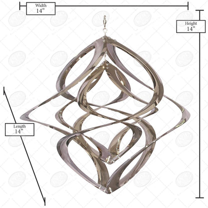 Red Carpet Studios The Original Double Helix Cosmix Wind Spinner, 14-Inch, Chrome