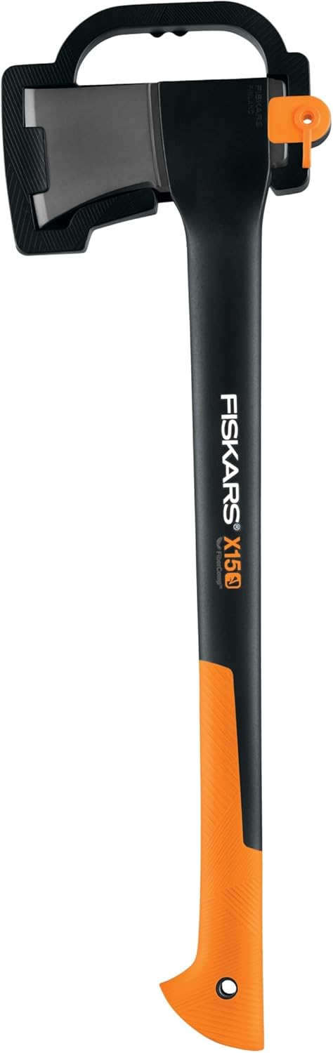 Fiskars X15 Splitting Axe, Tree Branch Cutter and Wood Splitter (23.5-Inch Axe) with