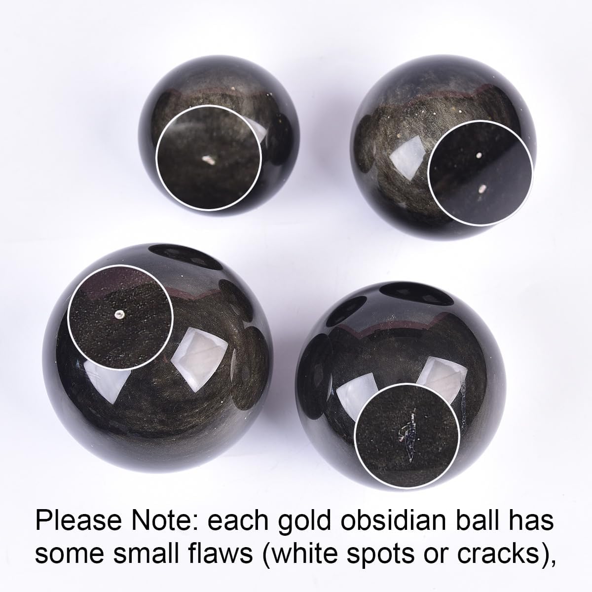 JIC Gem Large Golden Obsidian Crystal Sphere Quartz Crystal Ball with Stand Healing Ornament