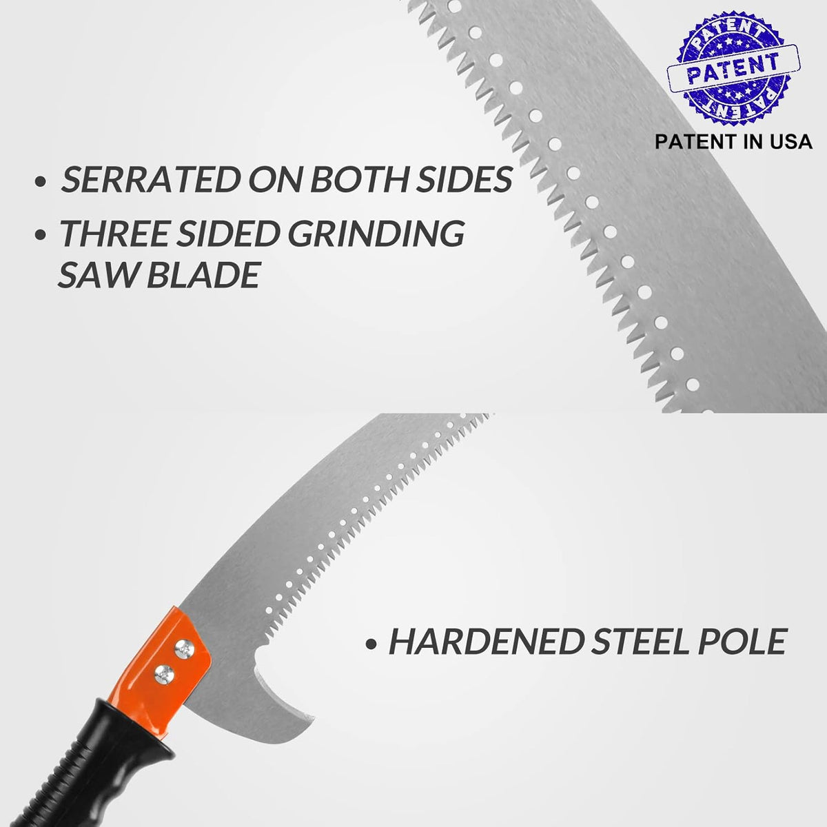 Walensee Pole Saws for Tree Trimming 7.7 FT Lightweight Manual Stainless Steel Extension High Pole