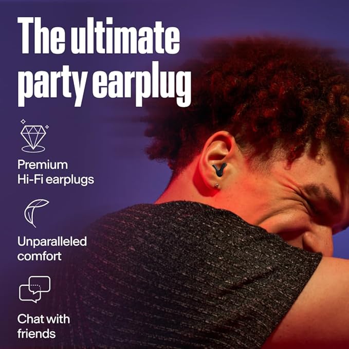 Alpine Tune Earplugs, Concert Ear Plugs for Noise Reduction, High Fidelity Music Quality, 19dB